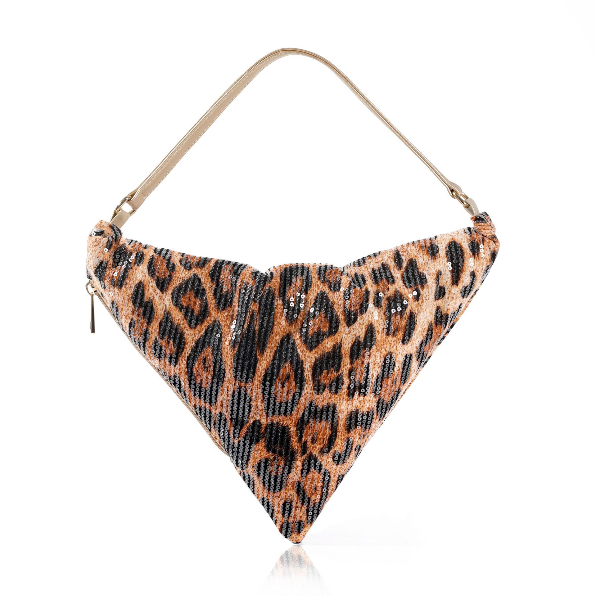 Women Bags In Trend - Torebka damska w kształcie półksiężyca z