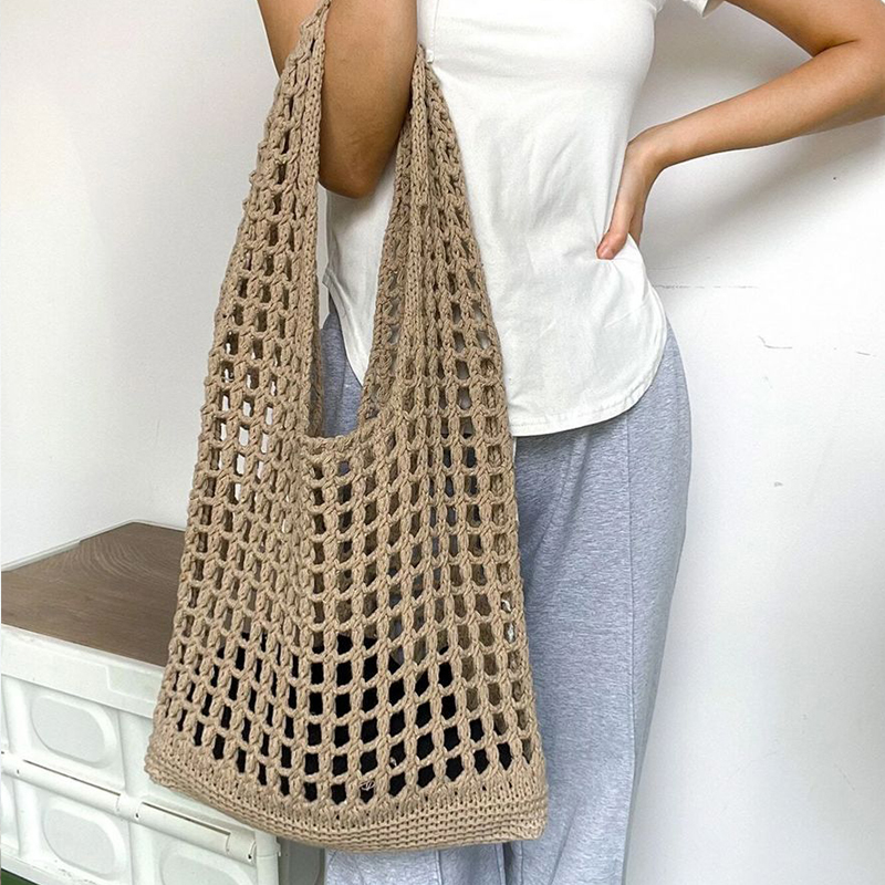 Crochet Market Bag - Modne szydełkowe torby dla kobiet letnia