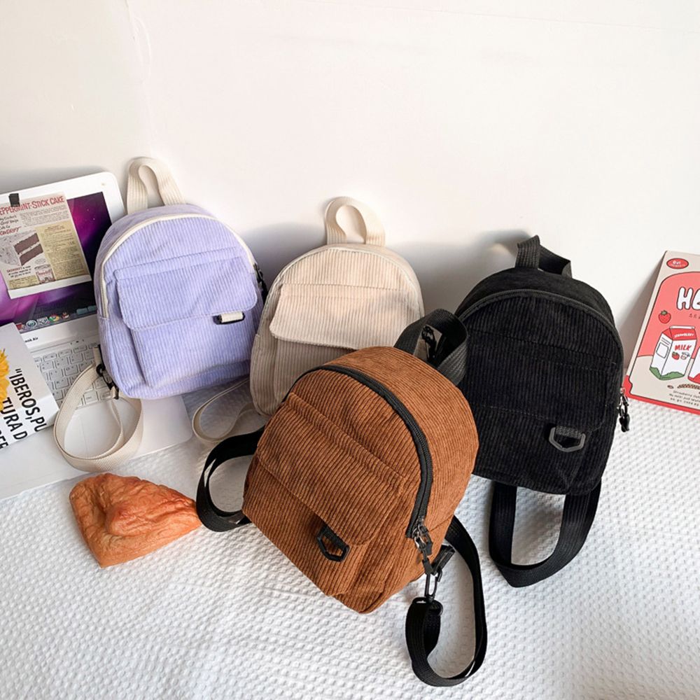 Mini Backpack Women - Jednokolorowe małe torby podróżne, plecaki, tornistry