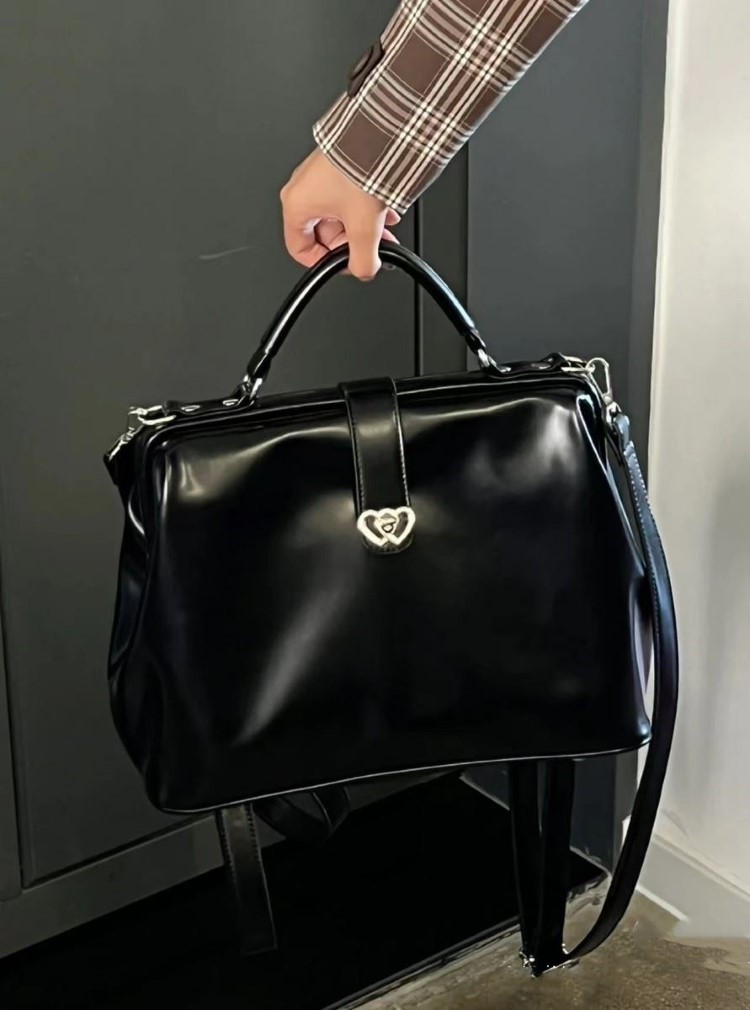 Mini Backpack Women - Vintage Czarna Y2k Mochila Damska Skórzana
