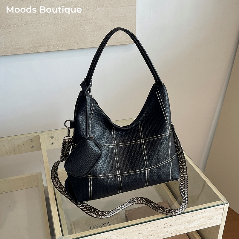 Women Bags In Amazon - Duża damska torba typu hobo, czarna,