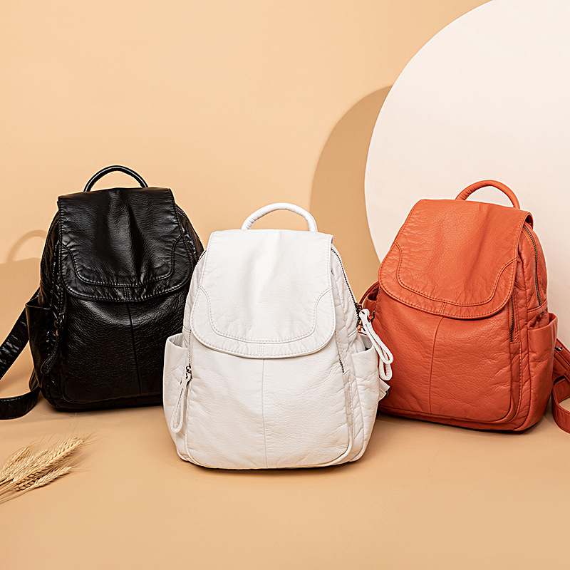 Plecak damski biały sprany ple – Mini Backpack Women recenzja i cena